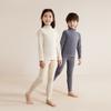 Conjunto de Ropa Interior Térmica de Cuello Medio para Niños Juvenil Otoño e Invierno Camiseta Base para Niños y Niñas Ropa de Otoño Pijama Grueso para Bebé