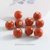 14mm Contas de Cerâmica Esmaltada Flor DIY Acessórios para Joias Furo Grande Contas Soltas Material Tecido à Mão Contas de Cerâmica Lote Solto