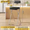 Taburete de Bar Plegable con Respaldo para Adultos Taburete Alto para Estar Sentado Mucho Tiempo Taburete Alto para Encimera de Cocina Taburete de Bar para Cajero