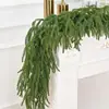 Amazon Navidad Guirnalda de Pino de Norfolk Sensación de Resina Agujas de Pino Guirnalda de Pino y Ciprés Adorno de Decoración Navideña