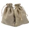 Cuerda de cáñamo bolsa de lino viga lino té arroz texto juego embalaje de regalo bolsa pequeña logo impreso