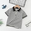 Nueva camiseta infantil transfronteriza versátil para niños medianos y grandes, verano, moda coreana, polo de manga corta, camiseta infantil
