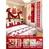 Sofá para Sala de Estar de Casamento com Palavras Felizes Decoração de Parede de Fundo em Placa de KT Conjunto de Arranjo de Atmosfera para Quarto da Noiva Arte em Leite
