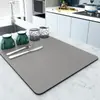 Alfombrilla Absorbente de Agua para Encimera de Cocina de Color Sólido, Posavasos de Secado Rápido para Uso Doméstico, Alfombrilla de Tierra de Diatomeas para Barra de Bar y Cafetera, Absorbente de Agua y Secado Rápido