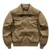 Chaqueta de trabajo retro americana de algodón puro, abrigo para hombre de primavera y otoño con cuello de solapa, alta calidad, grueso, duradero, estilo bomber corto
