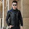 Chaqueta de Cuero con Forro de Polar para Hombre 2023 Otoño e Invierno Tendencia Coreana Moda Motociclista Chaqueta de Cuero de Aviador Chaqueta Cálida con Forro de Polar