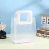 Plástico PP Transparente Fosco Bolsa de Mão Embalagem para Compras Bolsa de Presente Dia dos Namorados Aniversário Bolsa de Presente Estoque Pronto