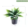 Suculenta Verde de Agave Simulada en Maceta Planta Verde Bonsái Decoraciones de Escritorio Adornos Tienda en Casa Ventana Paisajismo Plantas en Maceta