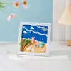 Pegamento crema para pintura de escena 3D para niños, pintura hecha a mano DIY, pintura oceánica, pintura de escena de micropaísaje, paquete de materiales de juguete educativo