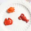 Colgante de comida de camarón cocido de simulación de resina, pendientes de cola de camarón lindos para juego de comida DIY, accesorios para llavero y joyería, colgante