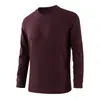 Cielo Estrellado Terciopelo Colección Otoño/Invierno 2026: Top de Color Sólido para Hombre con Mangas Largas, Mezcla de Lana y Seda, con Cuello Redondo, Calidez y Retención de Calor
