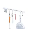 Gancho de fila sin perforación instalación trasera en puerta de cocina diseño de riel deslizable estante artefacto de almacenamiento de cocina gancho
