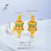 Tienda de oro Puzuo con accesorios de oro para manualidades, collar con colgante de cilindro de los Ocho Santos Patronos, colgante vintage de estilo nacional