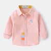 2026 Ropa Infantil Nuevo Estilo Camisa de Manga Larga para Niños Color Sólido Camiseta Básica Infantil Estilo Dinosaurio para Niños Pequeños Venta al por Mayor