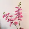 Novo vaso de flores artificiais Phalaenopsis boca de vaso Phalaenopsis flor falsa decoração de casa ornamentos festivos de casamento arranjo de flores único
