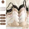 Sujetador de Gelatina sin Costuras Tallas Grandes Europeo y Americano Cuello en V Copa Integrada Estilo Delgado Invisible Para Busto Grande Hace Que Parezca Más Pequeño Cómodo Hermoso Espalda Sujetador