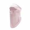 Mascarilla de Protección Solar de Verano Nueva Cara Completa Protección de Cuello Integrada Parasol Anti-UV Mascarilla Fresca Transpirable de Seda de Hielo para Mujer