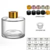 Botella de Vidrio Cilíndrica Transparente para Aromaterapia 50ml 100ml 200ml Botella de Perfume Volátil de Ratán Botella de Aromaterapia sin Llama