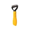 Peine para mascotas para nudos abiertos transfronterizo, peine de acero inoxidable, cuchillo para deshacer nudos de perro, peine para gatos para limpiar pelo suelto, suministros para mascotas