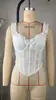 Comercio Exterior Transfronterizo Color Sólido Francés Nicho Dulce Suave Estilo Juvenil que Reduce la Edad Bustier Espina de Pescado Camiseta sin Tirantes Puro Deseo