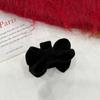 Pinza Vintage de Terciopelo para Flequillo Pinza de Agarre Pequeña Roja con Lazo de Princesa Pinza de Tiburón para Flequillo de Ocho Caracteres Pinza Lateral Linda Femenina