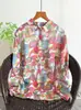 Cardigan de Ramio Puro con Estampado Digital para Mujer, Manga Larga, Talla Grande, Estilo Holgado y Delgado, Novedad Otoño 2026