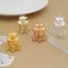 Accesorios para Pasador de Pelo Antiguo Chino DIY Accesorios para Pasador de Aleación Pabellón Hueco Accesorios para el Cabello de la Dinastía Han Fabricante de Colgantes Venta al por Mayor