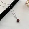 Colar Simples de Aço Titânio Prata Gota d'Água Feminino Sem Cor Luxo Leve Nicho High-end Corrente Longa para Suéter Acessórios
