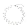Collar de perlas Corea del Sur collar de banda para el cuello gargantilla collar de collar joyería de cuello de celebridad de internet cadena corta para clavícula para mujeres