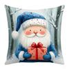 Funda de Almohada para Sofá y Coche Temática Navideña de Amazon Papá Noel Reno Felpa Corta Felpa Estampada Funda de Almohada