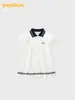 Vestido DUUDUU para Niña 2026 Manga Corta Vestido Infantil Verano Estilo Universitario Bebé Azul Marino Algodón Puro Vestido Plisado