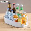 Caja de Almacenamiento para Bebidas de Cerveza de Refrigerador Doméstico Estante de Almacenamiento para Botellas de Condimentos de Gabinete de Encimera de Cocina Bandeja de Almacenamiento