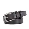 Cinturón para Hombre Cinturón para Hombre Piel Suave Hebilla de Pin 3.8 Patrón Granulado Simple Casual Versátil Cinturón de Negocios para Jeans para Hombre