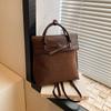 Mochila Vintage Mate de Nicho para Mujer 2025 Nuevo Otoño e Invierno Marrón de Gama Alta Bolso Kelly Portátil Gran Capacidad