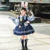 Ropa para Niños Oficial de Policía Conejo Otoño Lolita Niñas Vestido de Princesa Niña Pequeña Vestido de Manga Larga Vestido de Cumpleaños