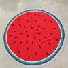 Toalha de Praia Redonda Microfibra Poliéster Puro Toalha de Banho Estampada Padrão de Frutas Absorvente Secagem Rápida Espessada Comércio Exterior com Borlas