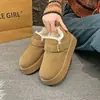 Sapatos Birkenstock para Mulheres, Sola Grossa, Botas de Neve Quentes, Novos Sapatos de Inverno 2026 Slip-On para Mulheres, Sapatos de Algodão de Cano Baixo para Mulheres