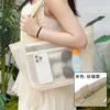 Bolsa Tote de Nylon Transparente para Compras e Praia de Comércio Exterior Transfronteiriça, Bolsa de Armazenamento Grande Capacidade para Viagem, Moderna e Versátil