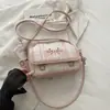 Bolso de Hombro Único con Cara de Gato a Cuadros para Mujer 2026 Nuevo Dibujo Animado Lindo Versátil de Gama Alta Diseño de Nicho Pequeño Bolso Cuadrado Cruzado