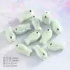 Pulsera Linda de Cuentas de Cerámica Galvanizada con Forma de Pez Agujero Recto Doble Cara Material para Manualidades Cuentas Sueltas de Pez Pequeño Accesorios para Cadena de Teléfono Móvil Cuentas de Porcelana