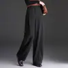 Calça feminina de cintura alta, solta, modeladora, quente, com perna curva, nova coleção de inverno 2026, estilosa, com temperamento, versátil, simples, casual, moderna