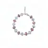 Pulsera colgante geométrico de circón estilo minimalista francés, pulsera personalizada de nicho de lujo ligero de alta gama, joyería dulce y elegante para mujer