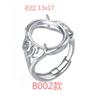 Anillo Portaanillos Chapado en Plata 925 para Mujer Cera de Abejas Anillo Abierto para Mujer Portaanillos Vacío Jade Caibao Portaanillos Desnudo
