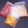 Saco de osso de PE, saco auto-selante com borda vermelha, saco transparente com fecho de aba de puxar, saco transparente para armazenamento de alimentos