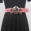 Cinturón de Calavera con Pedrería Estilo Y2k para Traje de Mujer Abrigo Abrigo Diseño de Nicho Estilo Europeo y Americano Sello de Cintura