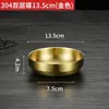 Plato de Condimentos de Acero Inoxidable 304 Coreano, Plato para Platos Fríos, Plato Dorado para Kimchi Coreano, Plato Pequeño, Bol Pequeño para Cocinar, Plato para Salsa