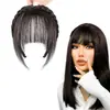 Aro de Cabelo com Peruca Mechas de Ar Trança Espinha de Peixe Aro de Cabelo com Peruca Mechas Uma Peça Franja Falsa Franja Falsa Feminina