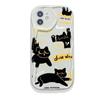 Funda de Teléfono de Gato Negro de Gama Alta Adecuada para iPhone 17 Pro Max, Apple 16 Ola Crema 14/13 Funda Suave 15