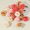 Cabeças de Flores de Rosa em Tecido de Seda para Parede de Flores de Casamento Decoração DIY, Flores Artificiais, Materiais Artesanais, Flores Simuladas para Temporada de Formatura