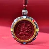 Nuevo Modelo 2025 Colgante de Cinabrio Estilo Tiktok, Buda Thangka del Año de Nacimiento, Guardián del Zodiaco Ga'U Joyería Incrustada, Plata Tibetana